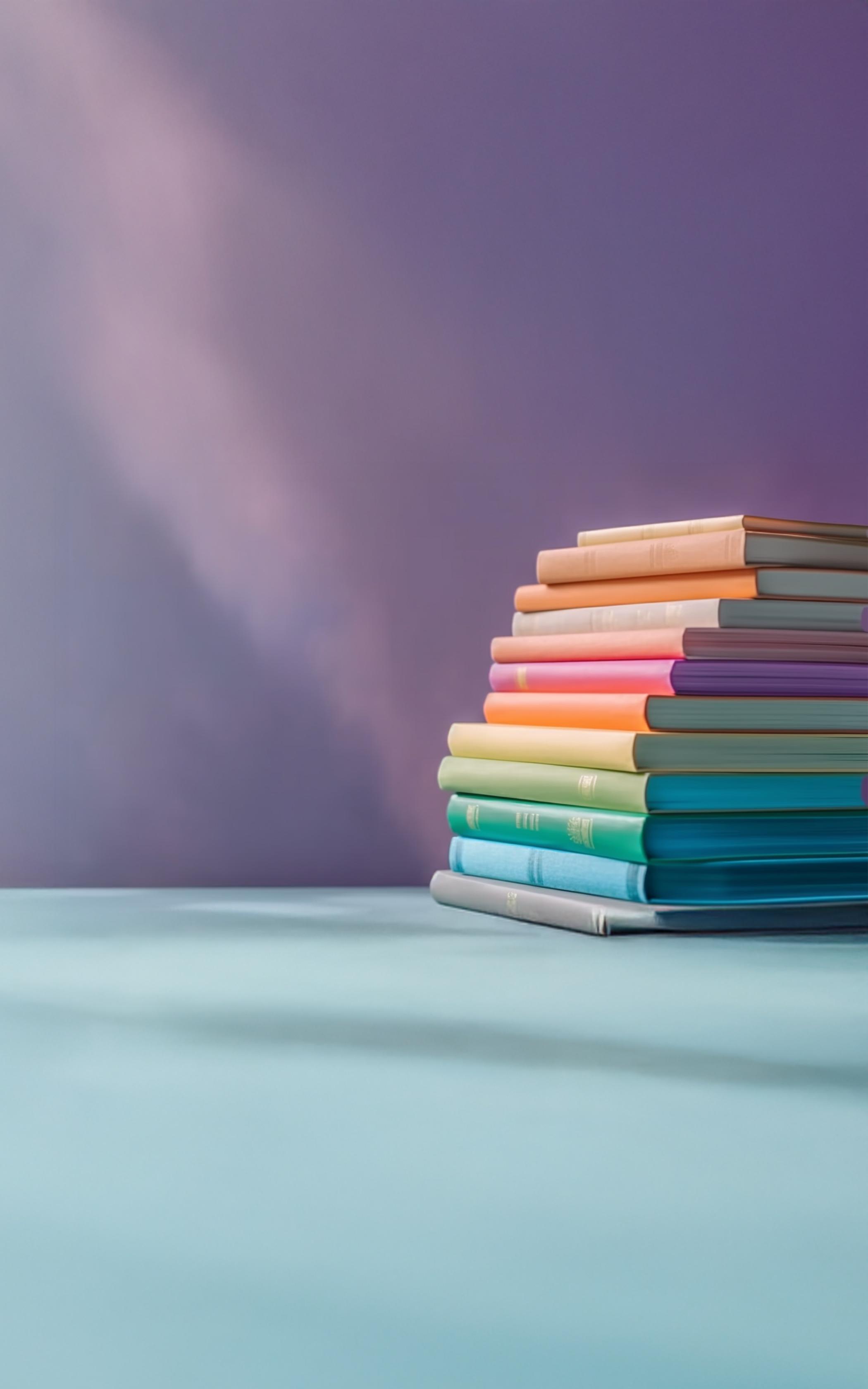Pastel Kitap Yığını