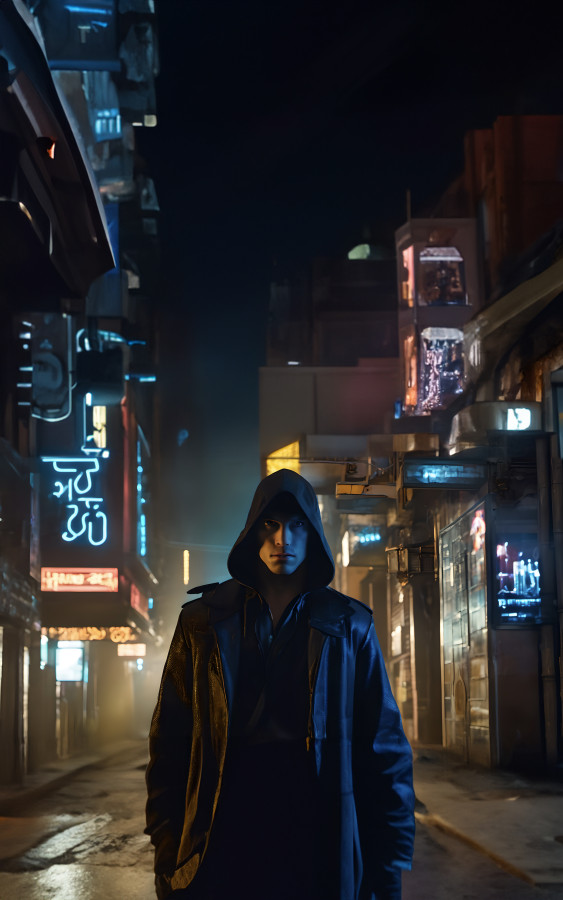 Neon Gölge Yürüyüşçüsü