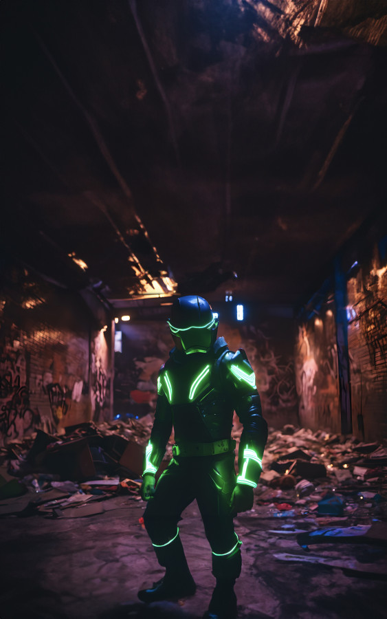 Neon Siberpunk Savaşçısı