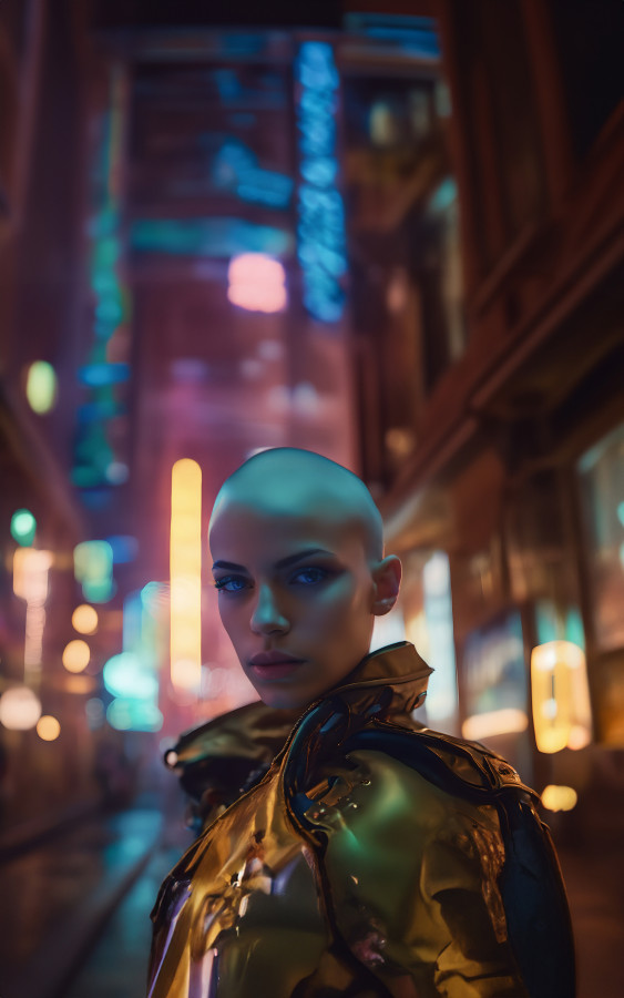 Neon Siberpunk Gözcüsü