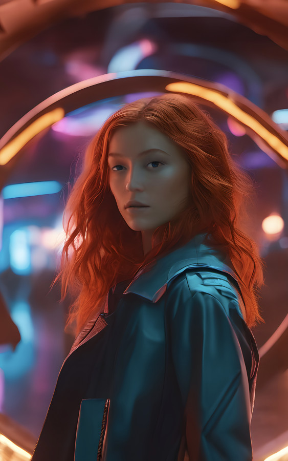 Neon Halo Portre